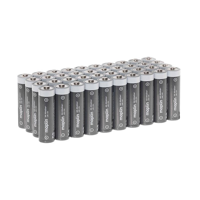 Maplin High Performance Alkaline AA Batteries - Pack of 40
