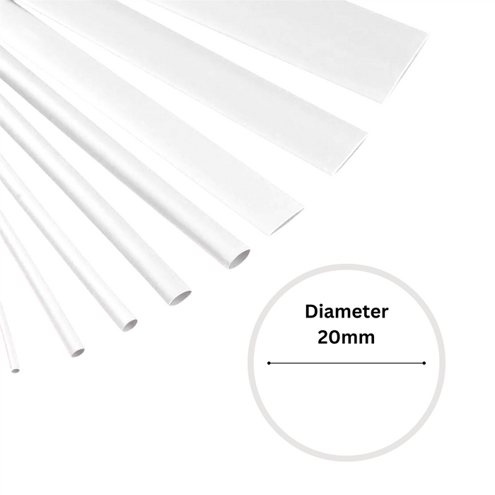 20mm x 1.2m White Heat Shrink Sleeve