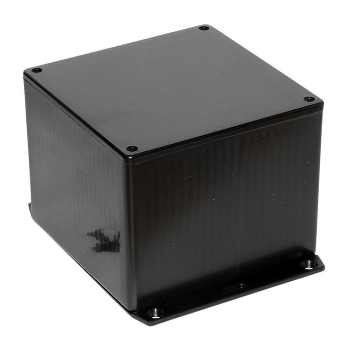 1591VF2SBK Hammond Multipurpose Black GPABS Enclosure Flanged Base 120 x 120 x 94mm