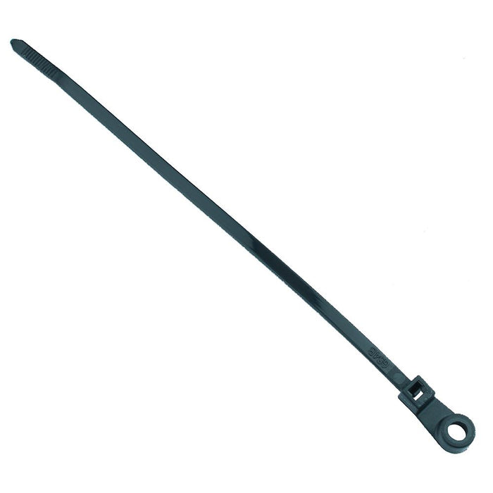 Black Screw Mounted Cable Tie 4.8 x 300mm (Pack of 100)
