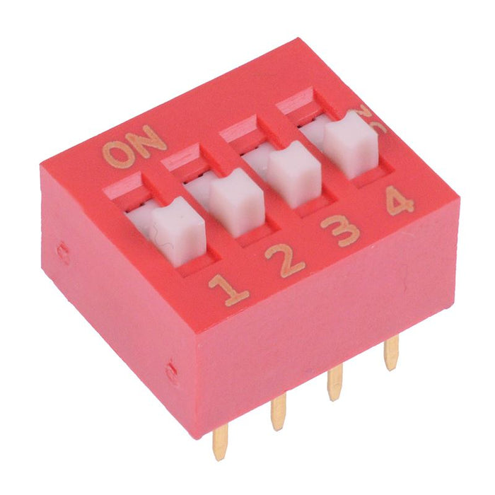 NDS-04-V APEM 4 Way Raised Actuator DIP Switch SPST
