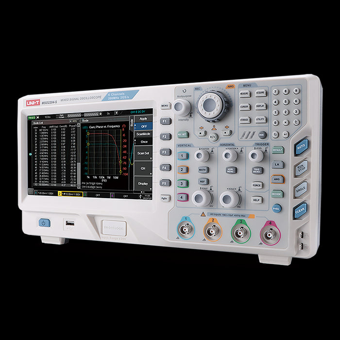 MSO2202-S 2 Analog 16 Digital Channel Oscilloscope 200MHz Uni-T
