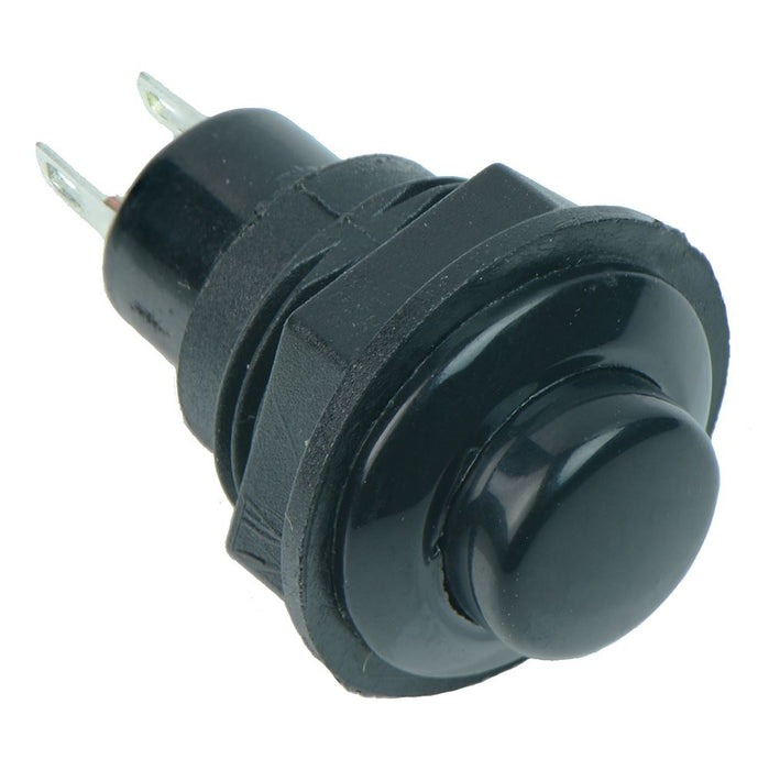 Black Off-(On) Low Profile Round 12mm Momentary Push Button Switch 1.5A SPST