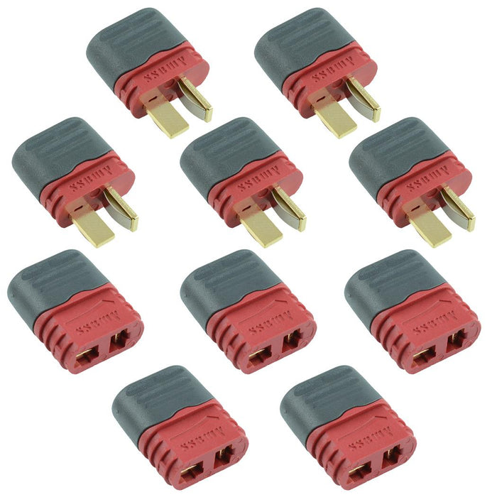 5 Pairs Male + Female T Plug Connector with Cap 36A Amass