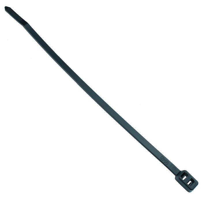 Black Double Loop Cable Tie 4.8 x 200mm (Pack of 100)