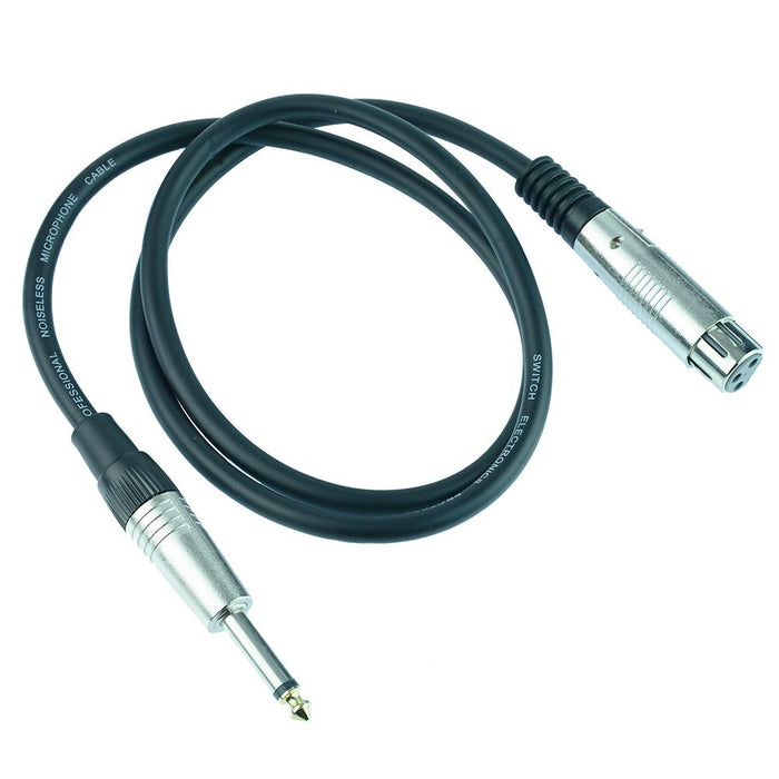3M 6.35mm Mono Plug to XLR Female Socket Lead