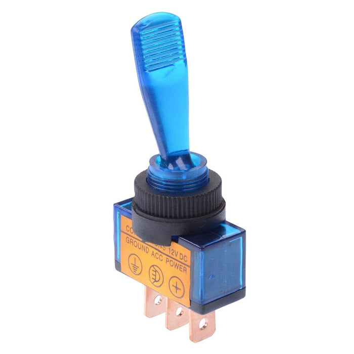 Blue LED On-Off Paddle Toggle Switch SPST 20A 12V