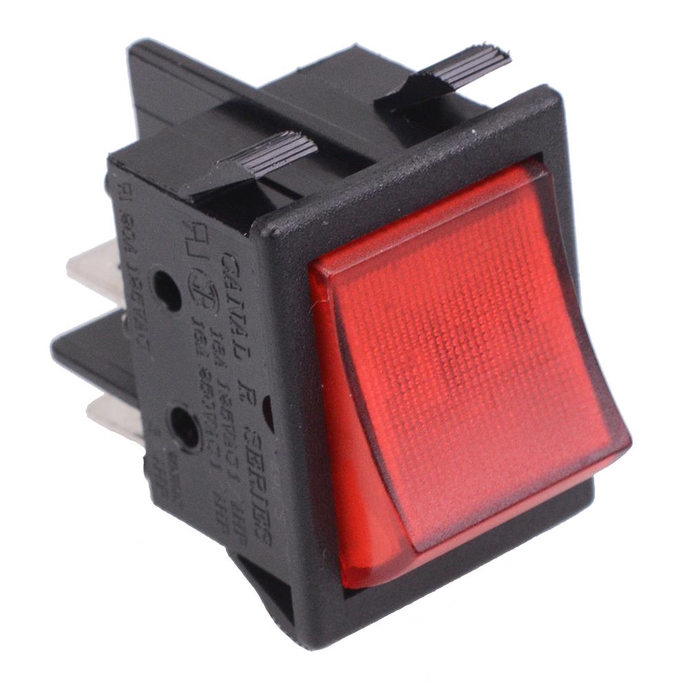 Red On-Off 22x30mm Rectangle Rocker Switch DPST 16A 250VAC — Maplin Pro ...