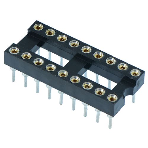 18 Pin DIP/DIL Turned Pin IC Socket Connector 0.3" Pitch
