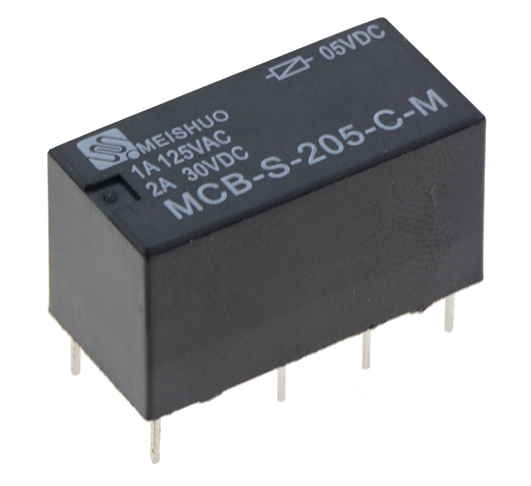 5V Subminiature Changeover Relay 2A DPDT PCB
