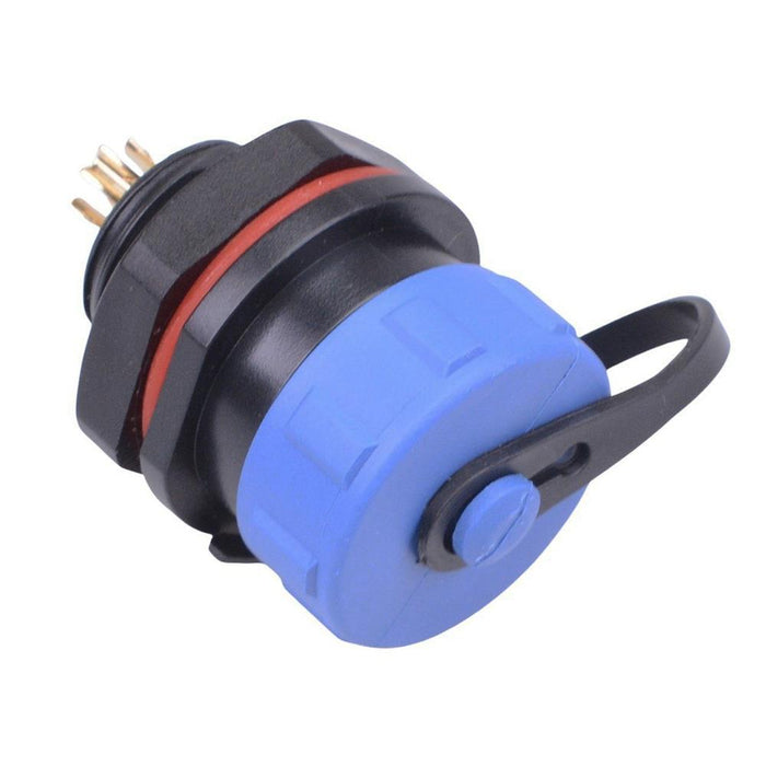 4 Pin Waterproof W13 Female Socket Panel Mount Connector IP68