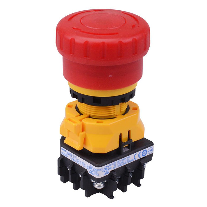 XW1E-LV422Q4M-R 24V illuminated 22mm Emergency Stop Switch 2NO-2NC IDEC