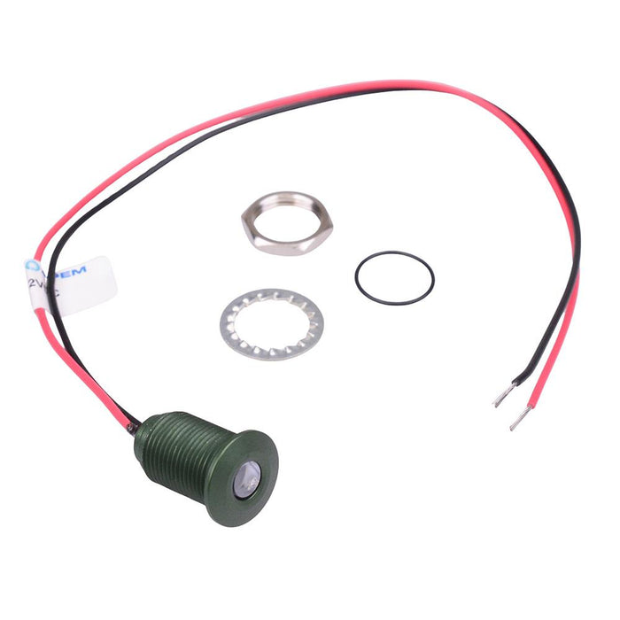 Q10F5AGXXSG02E Super Bright Green 10mm 3.3VDC LED Panel Indicator IP67 APEM