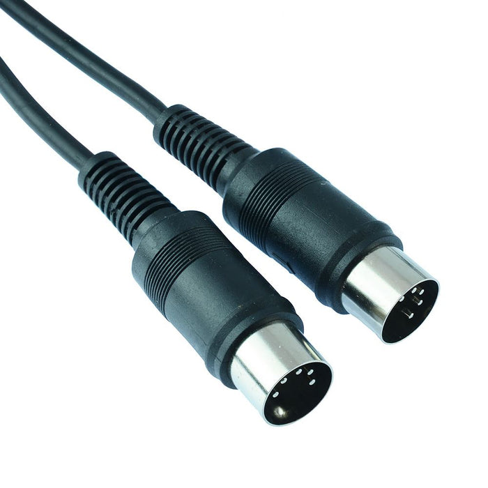 1m 5 Pole DIN Male to Male Plug Cable Lead