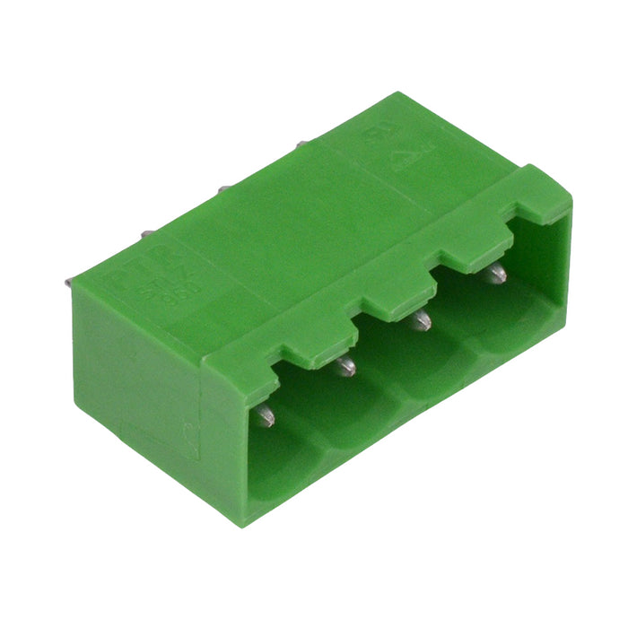 4-Way 5.08mm Vertical PCB Header Closed Ends Green 16A 300V