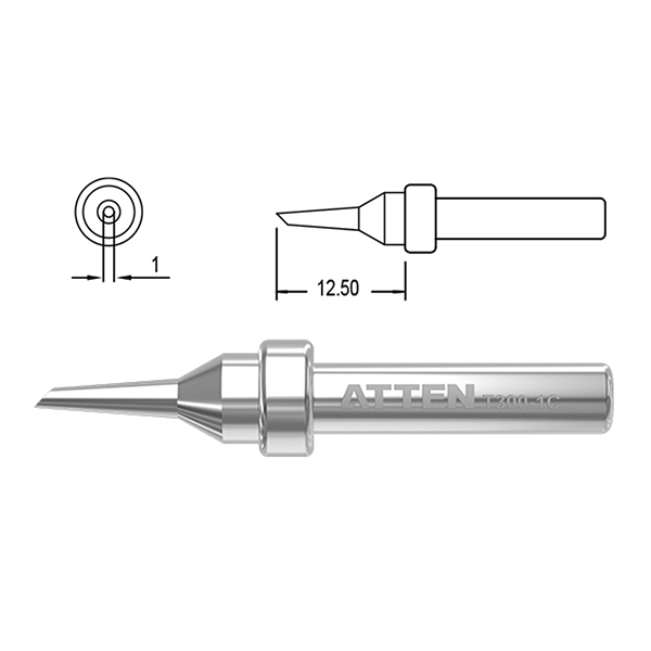 T300-1C 1mm Hoof Soldering Iron Tip ATTEN