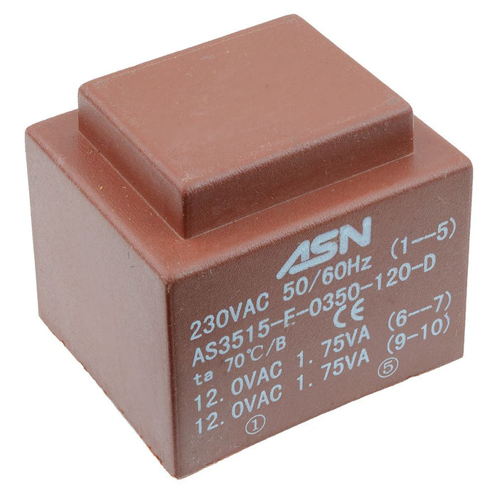2 x 18V 3.5VA 230V Encapsulated PCB Transformer