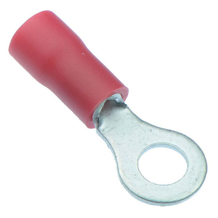 Red 4.3mm Insulated Crimp Ring Terminal (Pack of 100)
