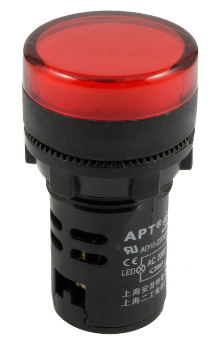 Red 22mm LED Pilot Indicator Light 220V