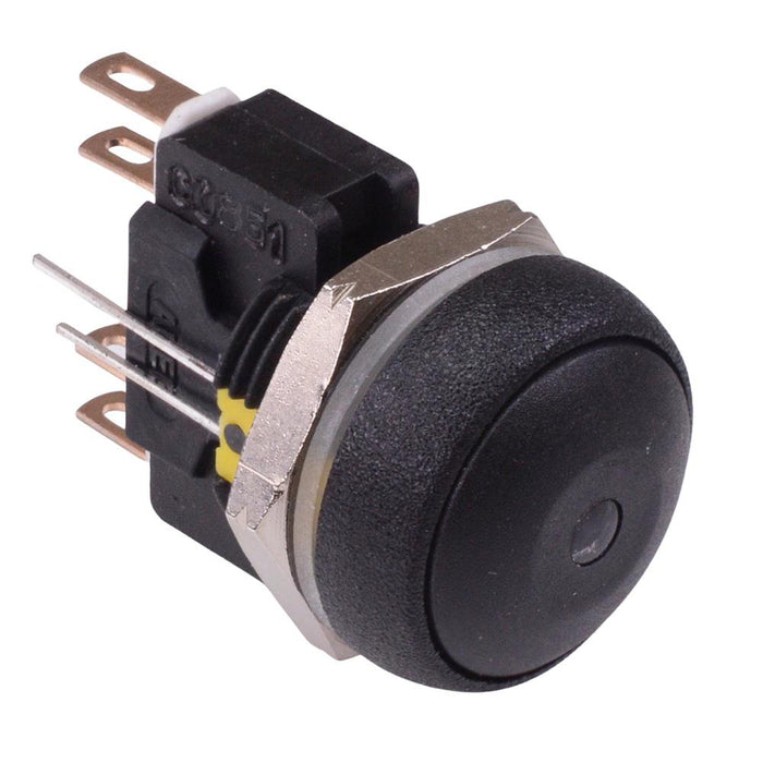 IRR8Z222L0Y APEM Yellow LED Black Button Round 16mm Momentary Push Button Switch DPDT 5A IP67
