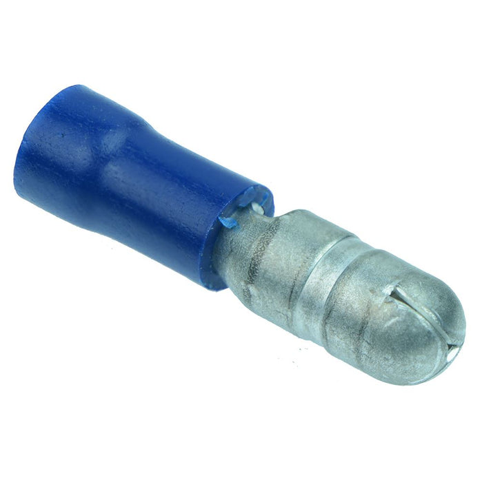Blue 5mm Male Bullet Cimp Connector (Pack of 100)