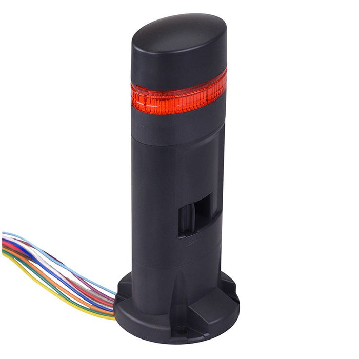 IDEC LD6A-1DZQB-R Red Stack Light LED Tower with Sounder & Flasher Direct Mount 24VAC/DC