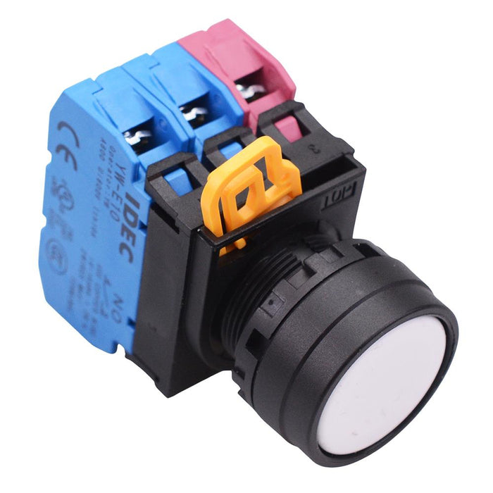 YW1B-A1E21W White 22mm Maintained Push Button Switch 2NO-1NC IP65 IDEC