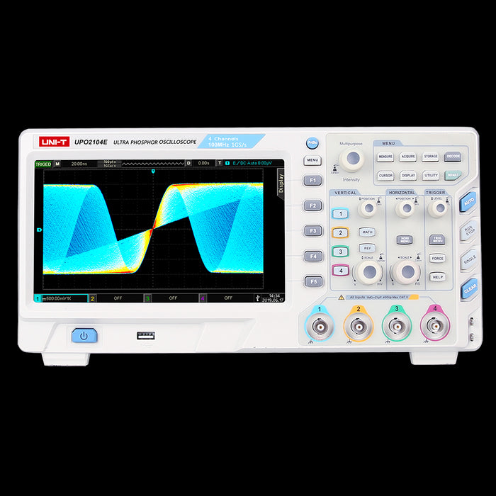 UPO2104E Digital Storage 4 Channel Analog Oscilloscope 100MHz Uni-T