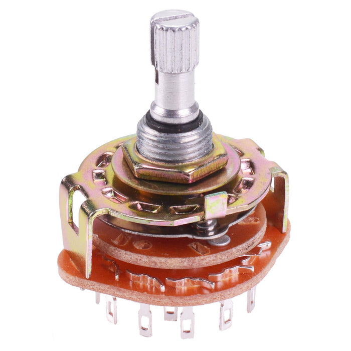 3 Pole 4 Way Rotary Switch 6mm Actuator
