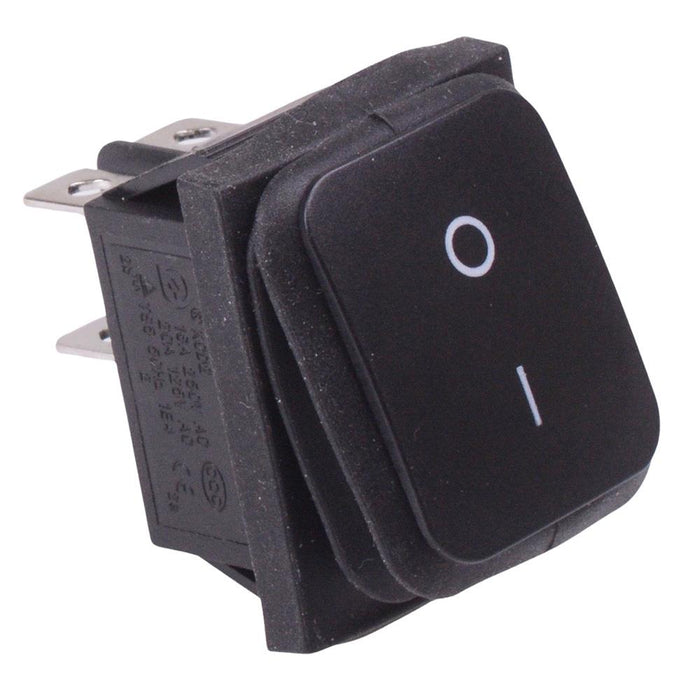 Black On-Off Waterproof Rocker Switch DPST 15A