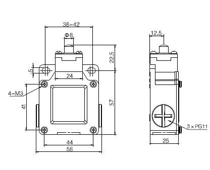 Push Button Plunger Metal Limit Switch 10A IP65