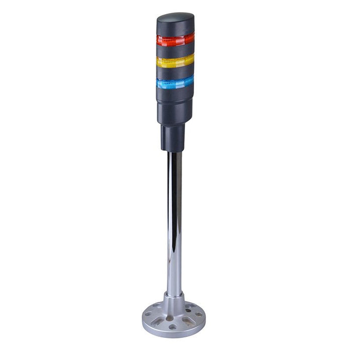 IDEC LD6A-3PQB-RYS Red/Yellow/Blue Stack Light LED Tower Pole Mount 24VAC/DC