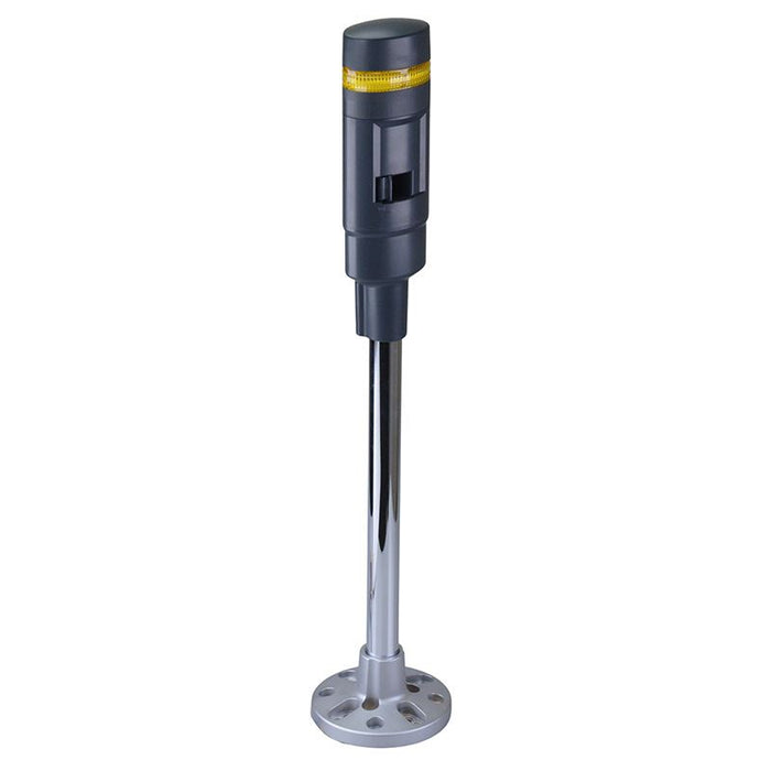 IDEC LD6A-1PZQB-Y Yellow Stack Light LED Tower with Sounder & Flasher Pole Mount 24VAC/DC