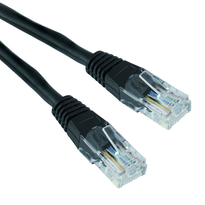 Black 25cm RJ45 Ethernet Network Cable Lead
