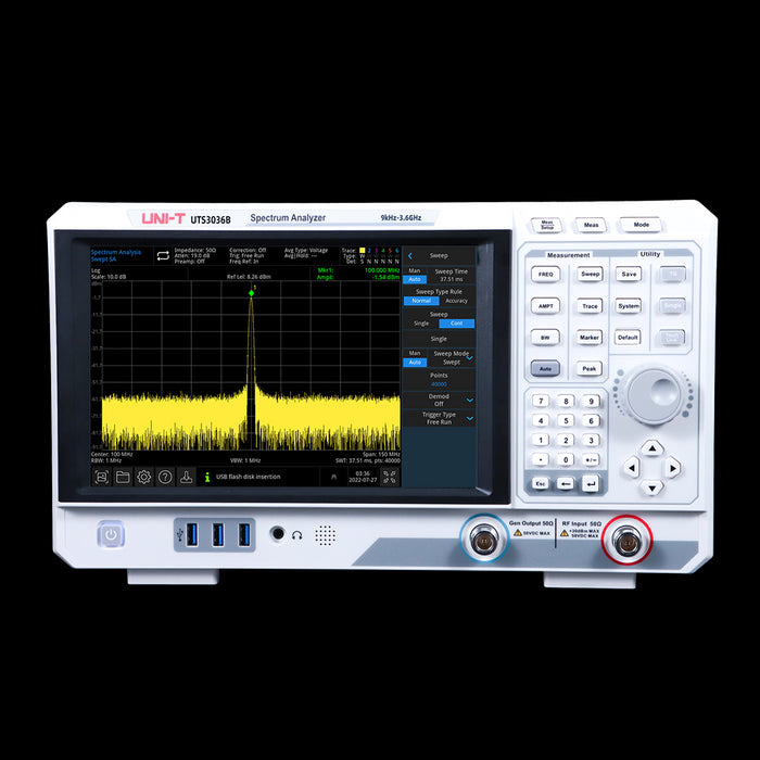 UTS3036B Touch Screen Spectrum Analyzer 9kHz-3.6GHz Uni-T