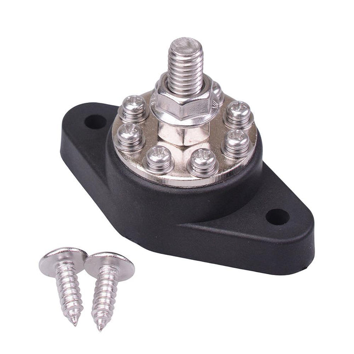 Black Negative M10 Stud 8 Point Power Distribution Post 160A
