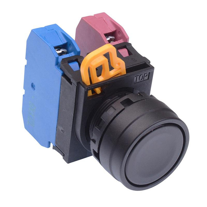 YW1B-A1E11B Black 22mm Momentary Push Button Switch 1NO-1NC IP65 IDEC