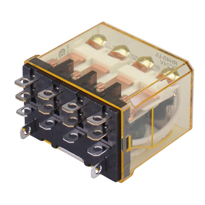 RH4B-ULDC24V 24VDC Plug In Compact Power Relay Indicator 10A 4PDT IDEC