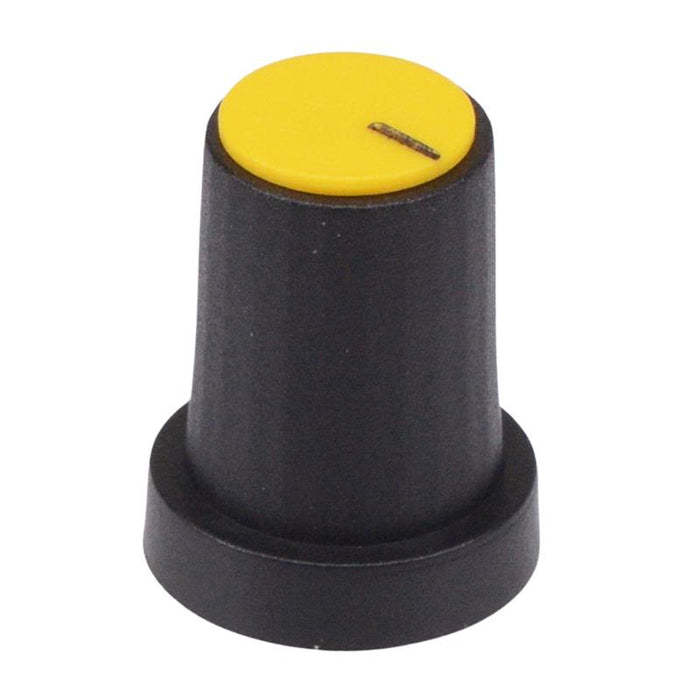 Yellow 6mm Splined Shaft Knob 18 x 14mm CLIFF K85