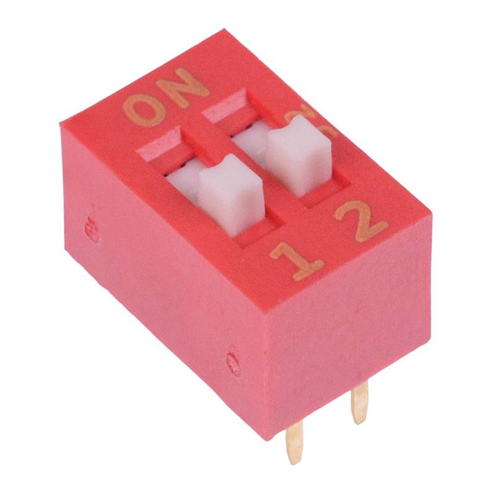 NDS-02-V APEM 2 Way Raised Actuator DIP Switch SPST