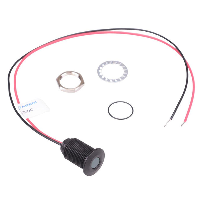Q10F5ANXXG12E Green 10mm 12VDC LED Panel Indicator IP67 APEM