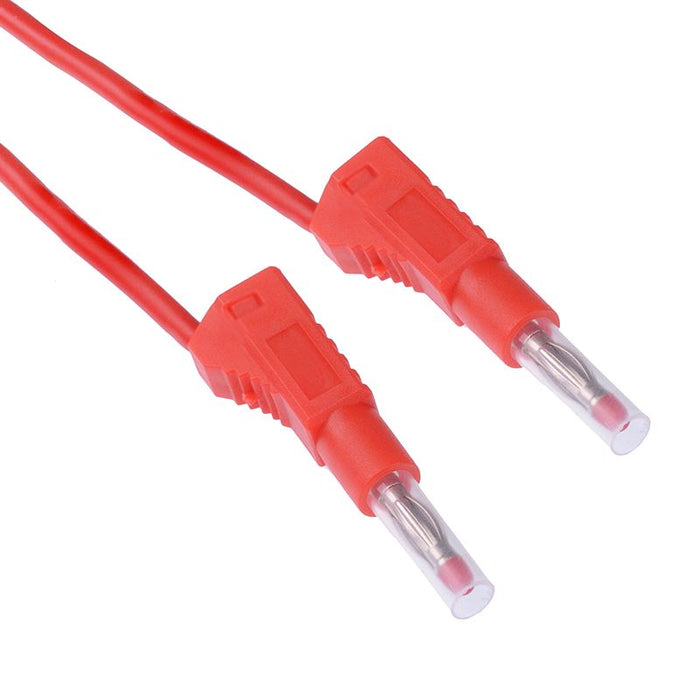 Red 4mm Stackable Test Lead Plug 100cm