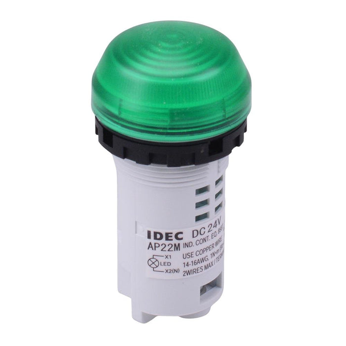 AP22M-2Q4G Green 24VDC Pilot Light Ultra-Bright LED IDEC