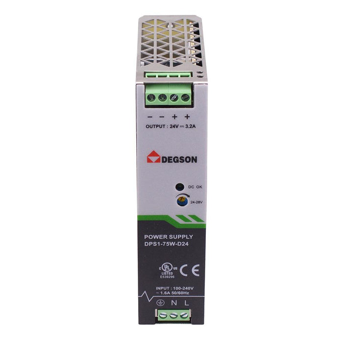 24VDC 75W DIN Rail Power Supply 230VAC