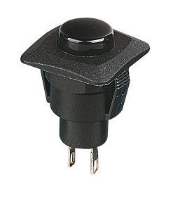 Black Off(On) Momentary Square Base Low Profile Switch SPST R13-510A