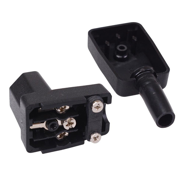 C13 IEC Right Angle Rewireable Straight Cable Socket 10A