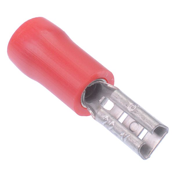 2.8mm Red Female Double Crimp Connector Terminal  (Pack of 100)