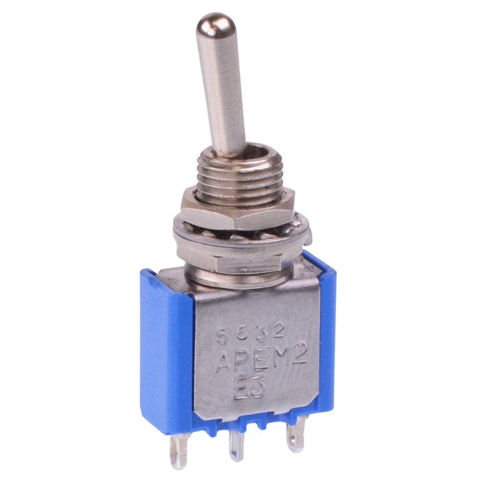 5632A APEM On-(On) Momentary 6.35mm Miniature Toggle Switch SPDT 4A 30VDC