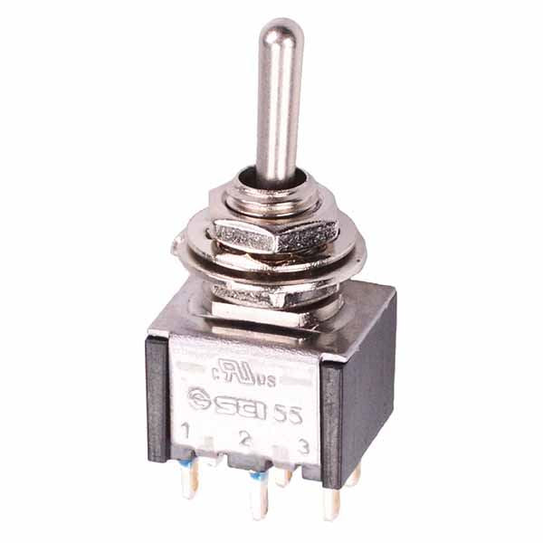 TA203A1 On-Off-On Miniature Toggle Switch DPDT 3A