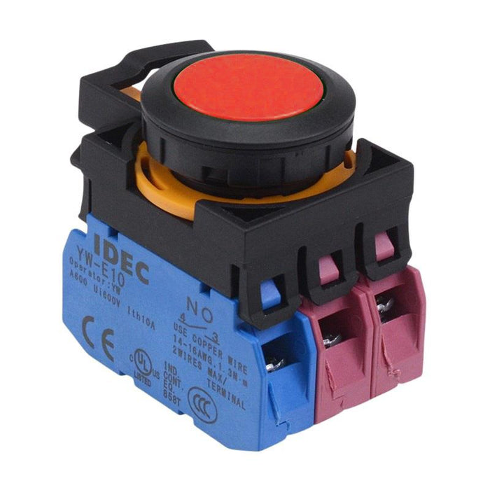 CW1B-A1E12R Red Maintained Push Button Switch 1NO-2NC IP65 IDEC